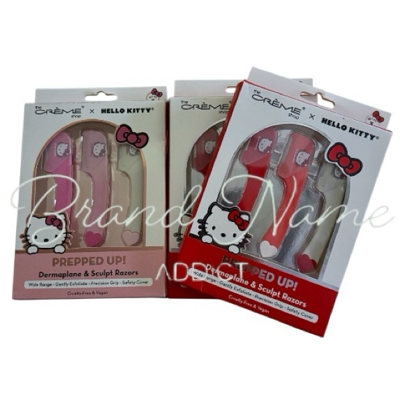 3 Sets Hello Kitty Prepped Up Pink Red Dermaplane & Sculpt Razors - Picture 1 of 2
